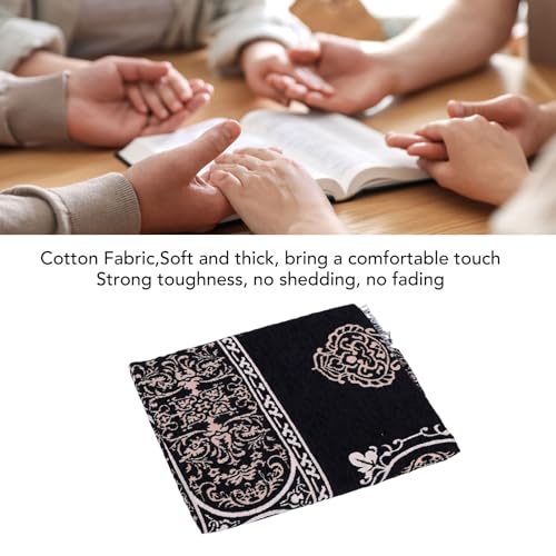 Tnfeeon Anti Slip Cotton Muslim Prayer Rug with Tassel Storage Bag Soft Portable Islamic Mat for Meditation Home Travel and Ramadan