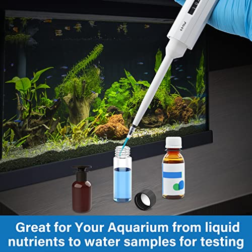 FOUR E'S SCIENTIFIC 0.5-10μL Pipette, Single-Channel Adjustable Pipettor | Manual Micropipette, Clear Volume Display, Lightweight Ergonomic Design - size: 02 (0.5-10ul)
