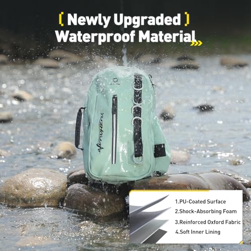 Small Fishing Bag with Rod Strap, Portable & Lightweight, Fish Small Tackle bag – Fits Tackle Boxes & Gear,Move Freely, Cast Smoothly - Fishing Gifts for Men - color: Green