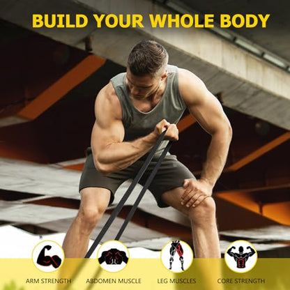Pull Up Bands, Resistance Bands, Pull Up Assistance Band Exercise Bands for Men & Women Working Out, Body Stretching, Physical Therapy, Muscle Training - color: Dark Red