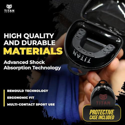 Mouth Guard Boxing, Dual-Layer Boil & Bite Mouthguard, Adult | Premium Dual-Layer | Case Included | Adult & Youth Custom-Fit Mouthpiece | Football, MMA, Hockey, Lacrosse, BJJ, Basketball - color: Red, size: Junior Under 11