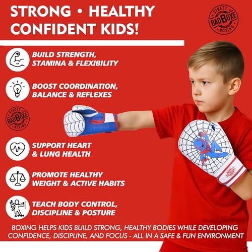 Boxing Gloves 6oz | Boxing Gloves for Kickboxing Muay Thai MMA | Bag Gloves for Punching Bag - color: White/Blue/Red