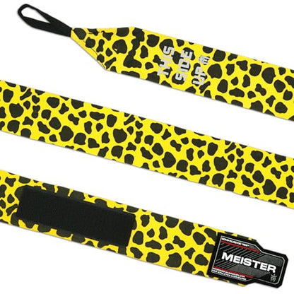 Meister Adult 180" Semi-Elastic Hand Wraps for MMA & Boxing (Pair) - color: Leopard Spots