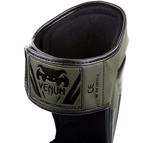 Venum Elite Standup Shin Guards - color: Khaki/Black, size: Medium