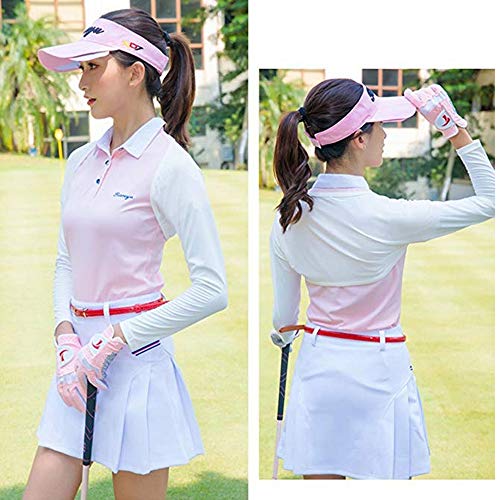 Women Anti-UV Cooling Shawl UV Protection Arm Sleeves Sun Protector for Golfing Riding Running Outdoor Activities - color: White