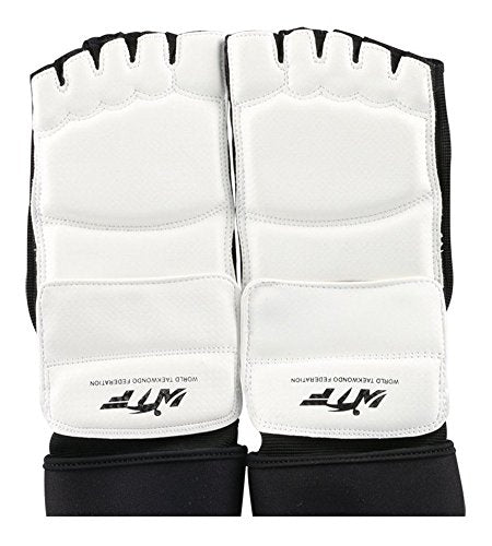 Taekwondo Foot Protector Leather Karate Boxing Sparring Gear Foot Guard Protective Foot Gear for Men Women Kids Kung Fu Training MMA Fight Punch Bag - size: Small