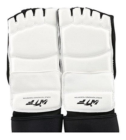 Taekwondo Foot Protector Leather Karate Boxing Sparring Gear Foot Guard Protective Foot Gear for Men Women Kids Kung Fu Training MMA Fight Punch Bag - size: Medium