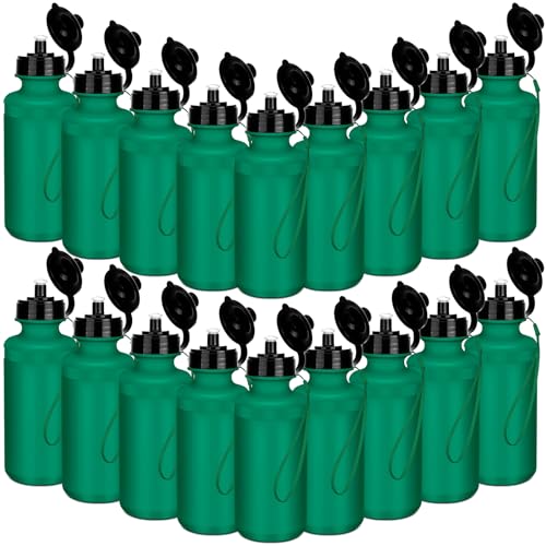 Zubebe 36 Pcs Sports Water Bottles Bulk Squeeze Reusable Bpa-free Plastic Water Bottles End of the Year Gifts Summer Gifts for Students School Travel Hiking Cycling Event Team Gift - color: Dark Green