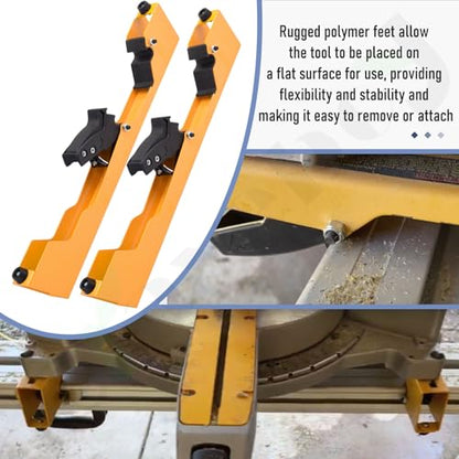 DW7231 Miter Saw Mounting Brackets Compatible with Dewalt Miter Saw Stand DW723 DWX723 DWX724 DWX725 DWX725B DW7231 DE7025-XJ N087371 2 pack, Yellow