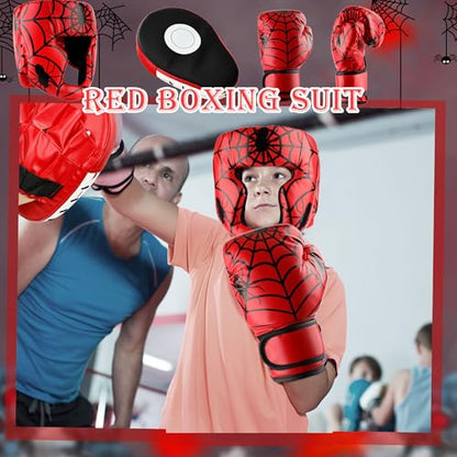Kids Boxing Headgear and Gloves Set for Beginners and Children Youth Kickboxing Training Sparring Karate Muay Thai Taekwondo MMA