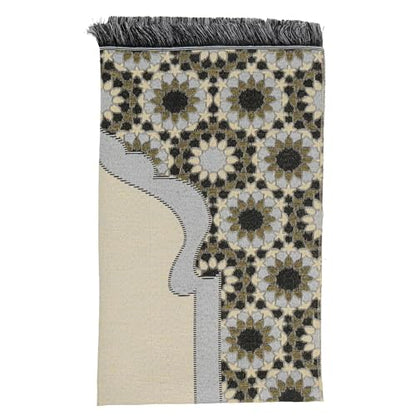 Modefa Turkish Travel Prayer Mat - Muslim Prayer Rug - Thin Woven Cotton Traditional Janamaz Sejjadah for Men Women - Prayer Matt Islam Praying Mat Stargazer (Blue) - color: Blue
