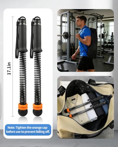 Weighted Ropeless Battle Ropes, Adjustable Resistance & Portable Cordless | Non-Slip Handle, Storage Bag Included, for HIIT Low-Impact Training, Full Body Strength Home Gym Equipment for Men Women