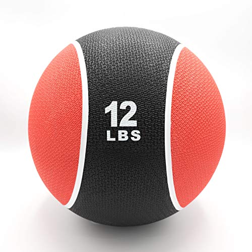 Valor Fitness 무게감 있는 의료용 볼 휴대용 고무 중간 볼 무게 코어 밸런스 복부 운동 장비 홈 체육관 운동 - color: 5.4kg(12파운드) 볼