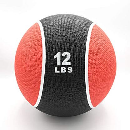 Valor Fitness 무게감 있는 의료용 볼 휴대용 고무 중간 볼 무게 코어 밸런스 복부 운동 장비 홈 체육관 운동 - color: 5.4kg(12파운드) 볼