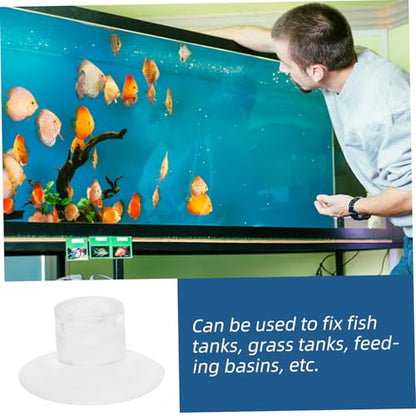 KESYOO 50pcs Aquarium Feeder Cups Transparent Fish Bowl Holders for Easy Installation for Fish Feeders and Accessories Design for Tank Use - size: 3.00X3.00X1.50CM