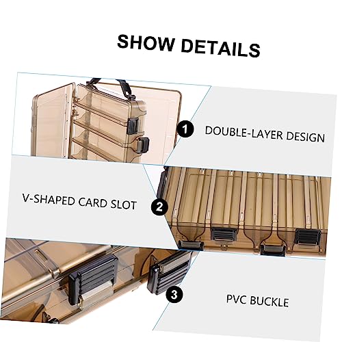 Fabric Storage Bins，Plastic Bins ，Plastic Bait Sea Fishing Stacked Beads Cages Pole Hooks Aquarium Waterproof - size: 27.5X18.5X4.8CM
