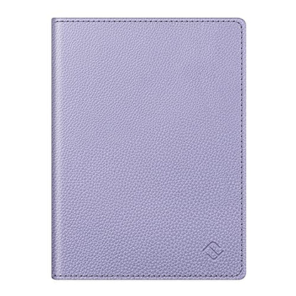 FINTIE Passport Holder, Slim Travel Wallet RFID Blocking Card Case Cover - color: Lilac Purple