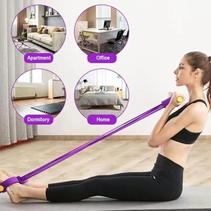 6 Tube Pedal Tension Rope 21 Fitness Resistance Bands, Yoga Handle Bands Exerciser Multifunctional Pull Rope Fitness Equipment for Arm, Abdominal, Waist, Leg Stretching, Body Shaping Training