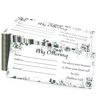 Tithes and Offering Envelopes for Church Donation - Bill Size for Checks and Cash (500 Count)