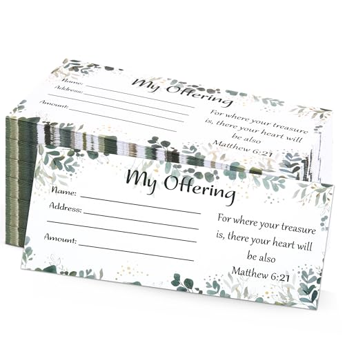 Tithes and Offering Envelopes for Church Donation - Bill Size for Checks and Cash (500 Count)