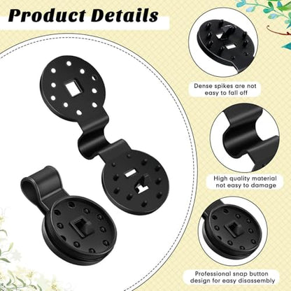 100-Pack Shade Cloth Clips, Lock Grip, Heavy Duty Tarp Clips, UV-Resistant Canopy Fasteners, Non-Slip Grip For Netting/Greenhouse, Windproof Sunshade Clamps - size: Medium size 8.7*4.8