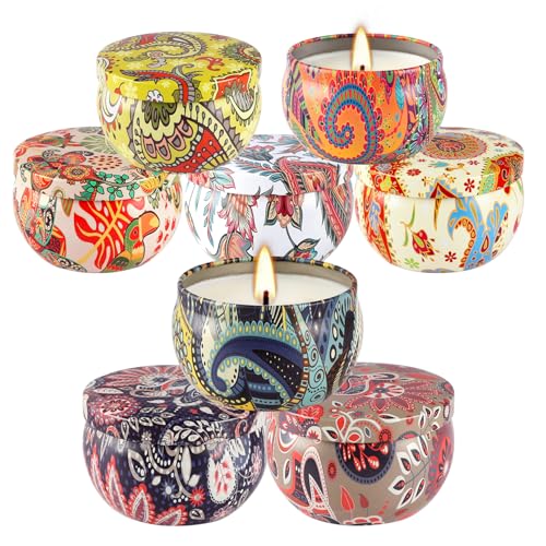 8x2.5oz Citronella Scented Candles,Indoor&Outdoor Natural Soy Wax jar Candles Set for Home Decor,Patio Garden Backyard Camping Summer - size: 8pack Citronella