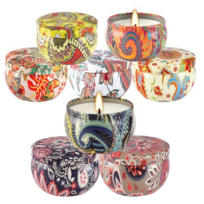 8x2.5oz Citronella Scented Candles,Indoor&Outdoor Natural Soy Wax jar Candles Set for Home Decor,Patio Garden Backyard Camping Summer - size: 8pack Citronella