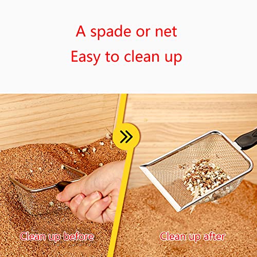 Sand Scooper Stainless Steel Fine Metal Sand Shovel Terrarium Litter Cleaner Corner Scoops