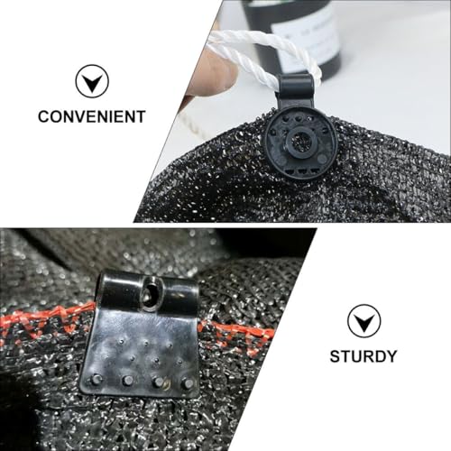 FOMIYES 30pcs Agricultural Greenhouse Clips Mesh Buckle Sunshade Clamp for Garden Mesh Fixing, Outdoor Plastic Hoop Net Fastener, round Square Shape