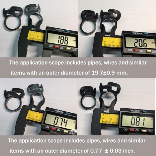 Double Gripping Nylon Hose Clamps, 18.8-20.6mm (3/4inch), 20pack | Snap Grip, Nylon Plastic - size: 18.8-20.6mm (3/4inch), 20 pack