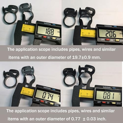Double Gripping Nylon Hose Clamps, 18.8-20.6mm (3/4inch), 20pack | Snap Grip, Nylon Plastic - size: 18.8-20.6mm (3/4inch), 20 pack
