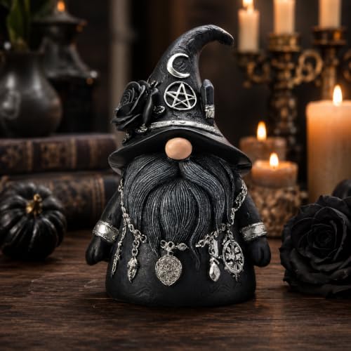 Gothic Gnome Statue,5.31 Inch,Occult Resin Gothic Decor for Halloween Altar