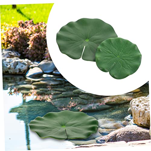 Mobestech 4sets 20pcs Floating Leaves Decoration Simulated Water Lily Pads for Ornaments Lightweight Faux Leaves for Home Outdoor Fountain Displays 20pcs*4