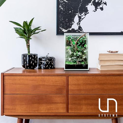 UNS Ultra Clear Rimless Tank - 3.1GAL | 12L - 7.87x7.87x11.81 | 20x20x30 CM, 5mm Glass Thickness, Leveling Mat Included - Low Iron, High Clarity Fish Tank w/ 45° Mitered Edge - [20T] - size: [20T] - 3.1 Gal - 7.87 x 7.87 x 11.81 in