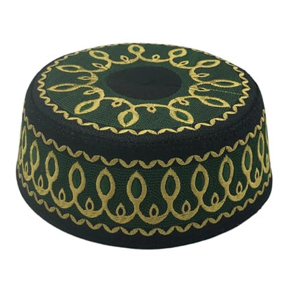4 Pieces Muslim Prayer Cap Kufi Hat Men Islam Embroidery Arabian Omani Turkish for Eid - size: X-Small