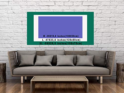 YOBESHO Surah Al-Fatiha, Islamic Wall Art, Islamic Canvas Print, Quran Gift, Muslim Arts, Islamic Home Decor, Eid Ramadan Gift (47x23,6 inches (120x60cm), Surah AL-FATIHA) - size: 47"L x 23.6"W