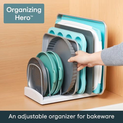 YouCopia StoreMore Bakeware Rack, Adjustable Dividers, Baking Pan Organizer - size: Bakeware Rack Classic