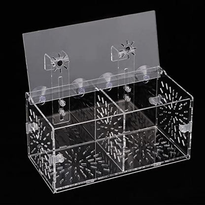 Fish Isolation Box for Aquarium,Fish Breeding Box, Acrylic Transparent Fish Tank for Tank Anemone Aquarium Hatchery Incubator Holder Breeder Quarantine Breeding Isolation Box (20CM*10CM*10CM)
