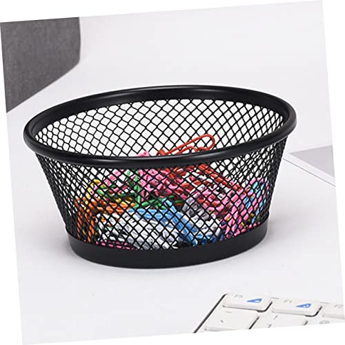 2Pcs Paper Clip Mesh Holder Lids Creative Table Organizer for Office Desk Sturdy and Stylish Paperclip Dispenser