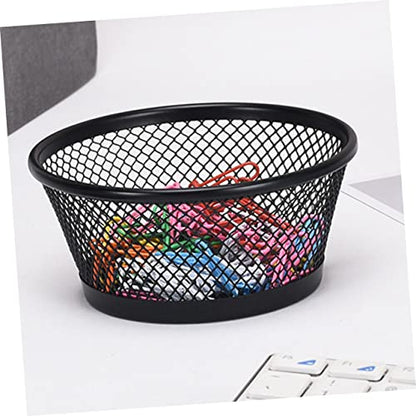 2Pcs Paper Clip Mesh Holder Lids Creative Table Organizer for Office Desk Sturdy and Stylish Paperclip Dispenser