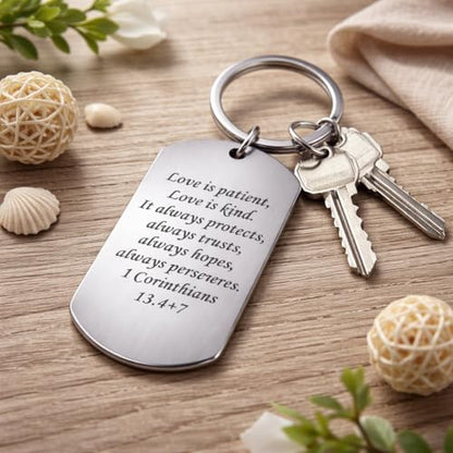 Religion Keychain – Christian Keychains Bag Charms for Women with Bible Verses, Inspirational Key Chains Gifts for Friends, Believer and Couple