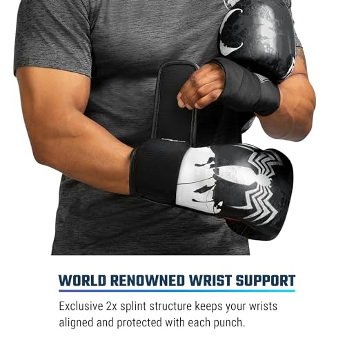Hayabusa Marvel Hero Elite Boxing Gloves for Men and Women - color: Venom, size: 12oz
