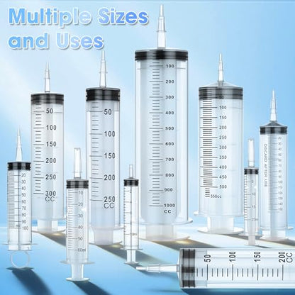 1000ml Large Syringe for Thick Liquids, Individually Wrapped | Plastic Syringe Without Needle for Scientific Labs, Measuring, Refilling - style: 1000cc