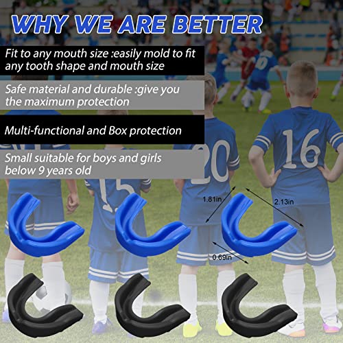 BBTO 40 Pack Kids Youth Mouth Guard for Sports Athletic Boys Girls Mouthguard Football Mouthpiece for Hockey Football Boxing Lacrosse Basketball Wrestling Karate MMA Taekwondo - color: Dark Blue, Black