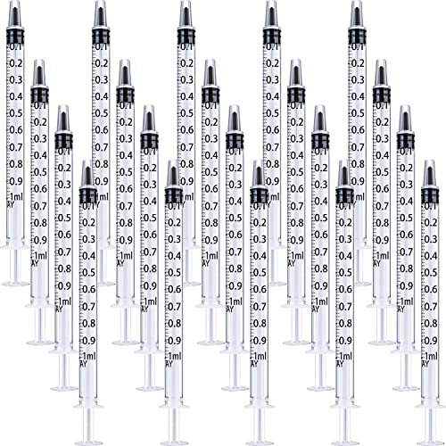 Frienda 20 Packs Syringes Without Needles,1 Ml | Large Plastic Measuring Tools for Food, Horse Care, Lab Dispensing, Graduated Markings, Reusable Multipurpose Applicators - size: 1 ml
