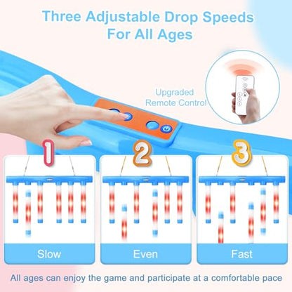 OCES Reflex Stick Game, Reflex Light-Up Sticks Reaction Training Hand Speed Challenge Game, Upgrade Hand Eye Coordination Training Toy Remote Control 3 Adjustable Speed (Light-Up Blue) - color: Light-up Blue