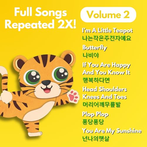 Vol. 2 — Interactive Sound Board Book for Toddlers 1-3, Bilingual English & Hangul Songs & First Words, Talking Musical Learning Toy and Gift for Babies & Kids