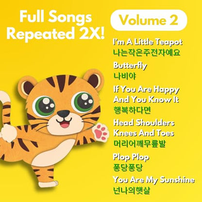 Vol. 2 — Interactive Sound Board Book for Toddlers 1-3, Bilingual English & Hangul Songs & First Words, Talking Musical Learning Toy and Gift for Babies & Kids