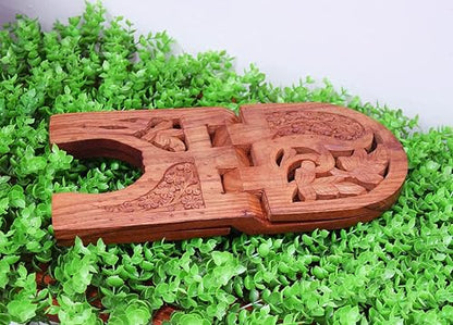 Sheesham Wooden Hand Carved Holy Book Stand for Quran, Bible, Bhagwat, Gita, Ramayana & Guru Granth Sahib for Reading Rehal Stand (RD06, 13 inches)