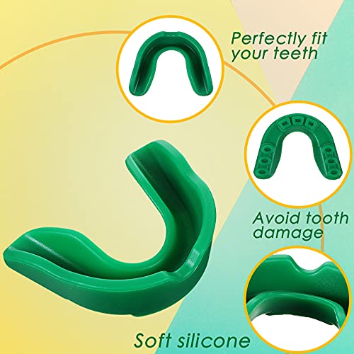 BBTO 20 Pcs Football Mouthguards Bulk - Youth & Adult Mouth Guard No Boil Mouthpiece Adult Youth Soft Mouth Guard for Lacrosse Basketball Hockey Wrestling - color: Bright, size: L